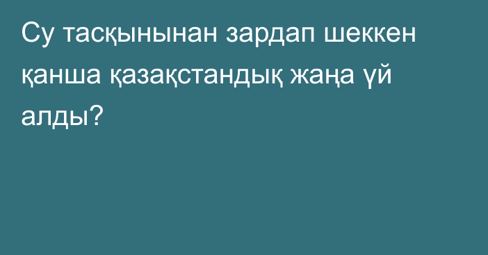 Су тасқынынан зардап шеккен қанша қазақстандық жаңа үй алды?