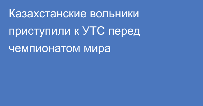 Казахстанские вольники приступили к УТС перед чемпионатом мира