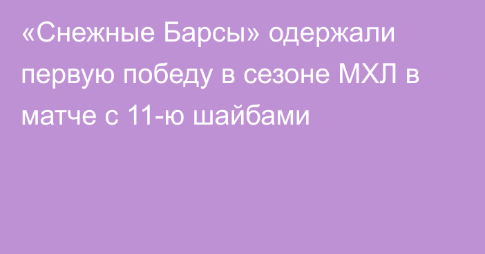 «Снежные Барсы» одержали первую победу в сезоне МХЛ в матче с 11-ю шайбами