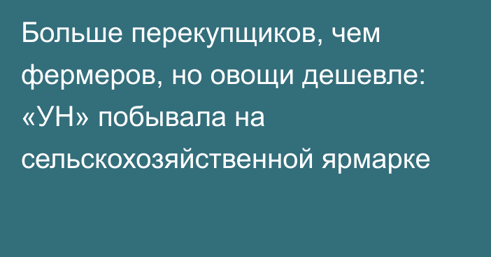 Больше перекупщиков, чем фермеров, но овощи дешевле: «УН» побывала на сельскохозяйственной ярмарке