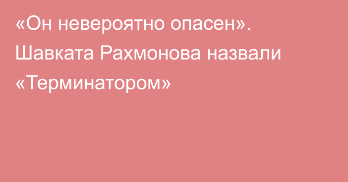 «Он невероятно опасен». Шавката Рахмонова назвали «Терминатором»