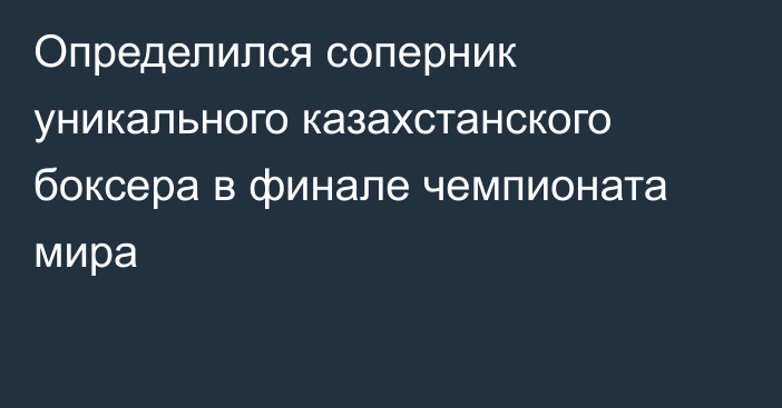 Определился соперник уникального казахстанского боксера в финале чемпионата мира