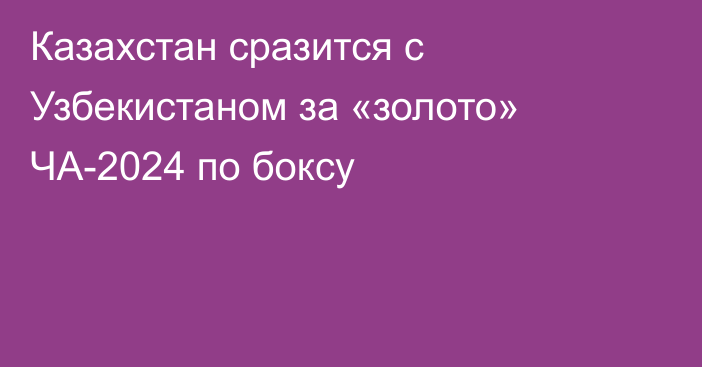 Казахстан сразится с Узбекистаном за «золото» ЧА-2024 по боксу