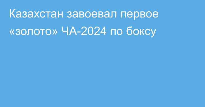 Казахстан завоевал первое «золото» ЧА-2024 по боксу