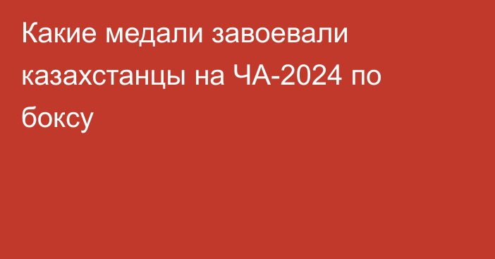 Какие медали завоевали казахстанцы на ЧА-2024 по боксу