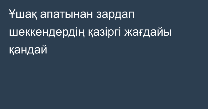 Ұшақ апатынан зардап шеккендердің қазіргі жағдайы қандай