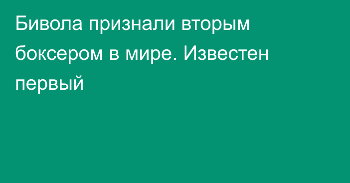 Бивола признали вторым боксером в мире. Известен первый