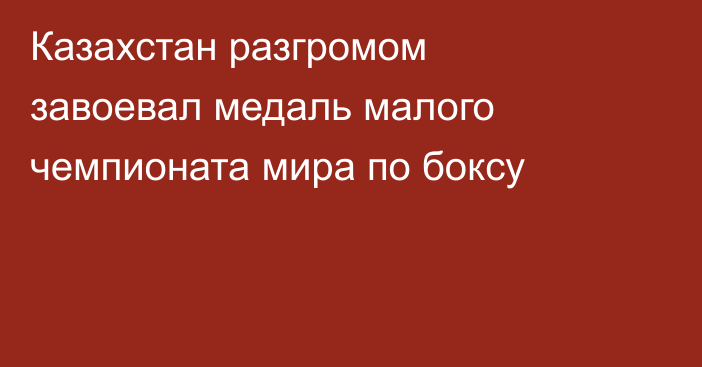 Казахстан разгромом завоевал медаль малого чемпионата мира по боксу