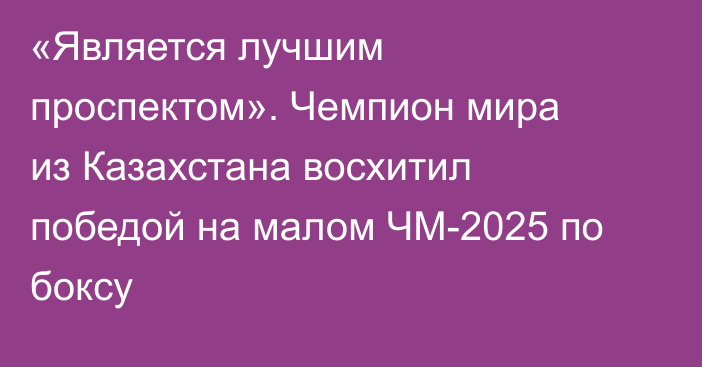 «Является лучшим проспектом». Чемпион мира из Казахстана восхитил победой на малом ЧМ-2025 по боксу