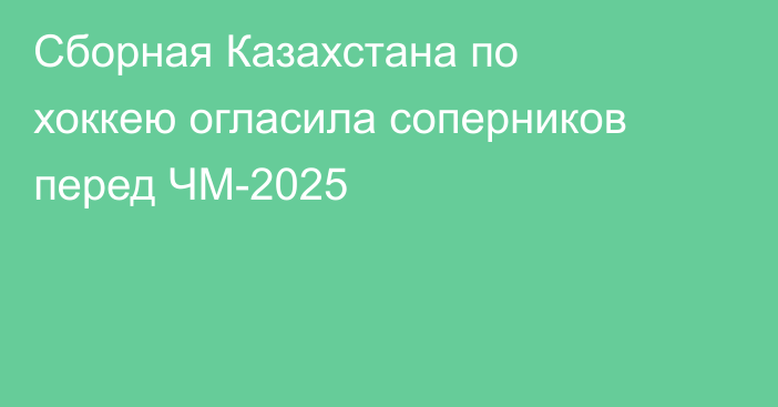 Сборная Казахстана по хоккею огласила соперников перед ЧМ-2025