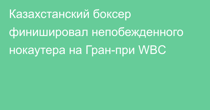 Казахстанский боксер финишировал непобежденного нокаутера на Гран-при WBC