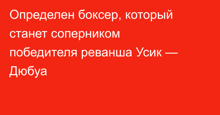 Определен боксер, который станет соперником победителя реванша Усик — Дюбуа
