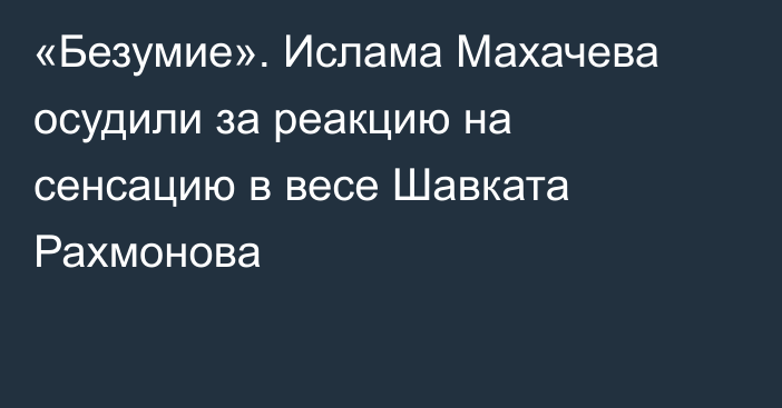 «Безумие». Ислама Махачева осудили за реакцию на сенсацию в весе Шавката Рахмонова