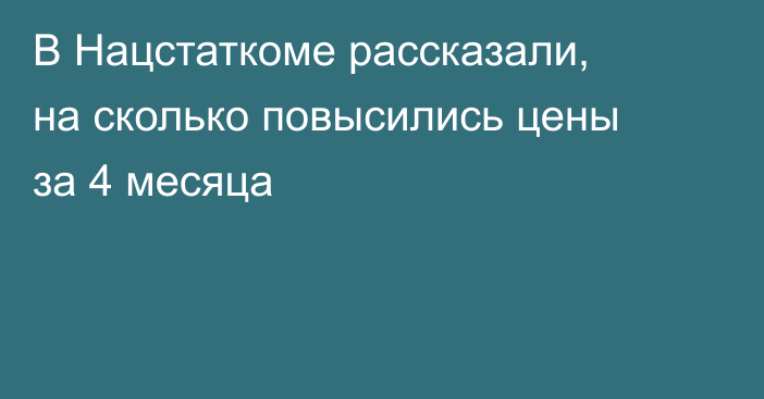 В Нацстаткоме рассказали, на сколько повысились цены за 4 месяца