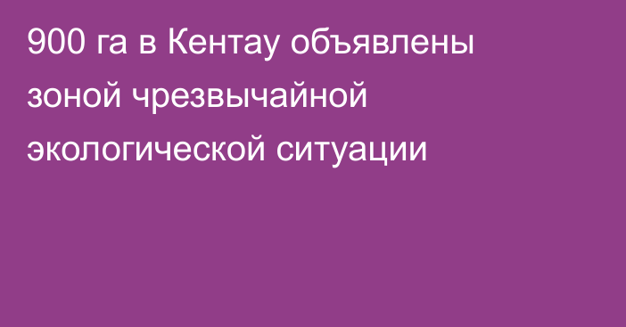 900 га в Кентау объявлены зоной чрезвычайной экологической ситуации