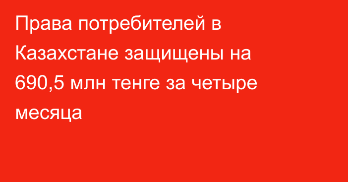 Права потребителей в Казахстане защищены на 690,5 млн тенге за четыре месяца