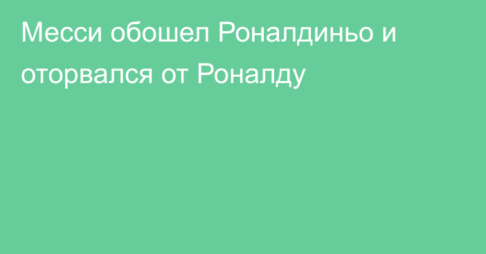 Месси обошел Роналдиньо и оторвался от Роналду