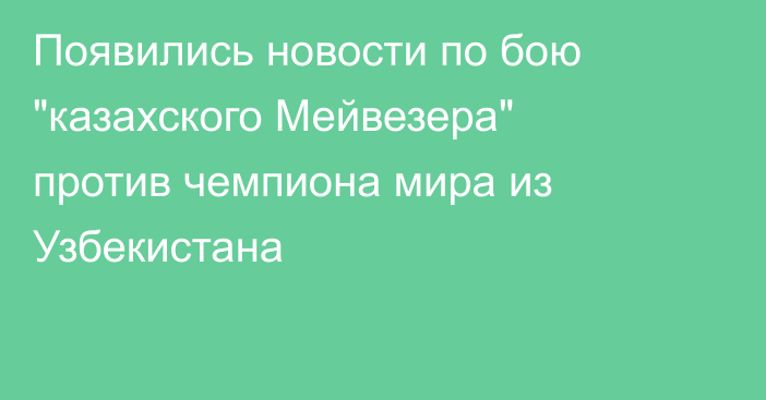 Появились новости по бою 