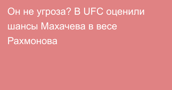 Он не угроза? В UFC оценили шансы Махачева в весе Рахмонова