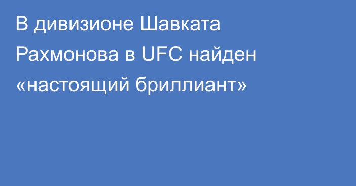 В дивизионе Шавката Рахмонова в UFC найден «настоящий бриллиант»
