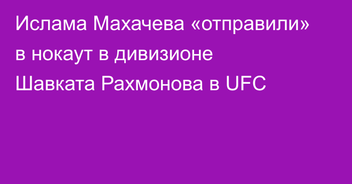 Ислама Махачева «отправили» в нокаут в дивизионе Шавката Рахмонова в UFC