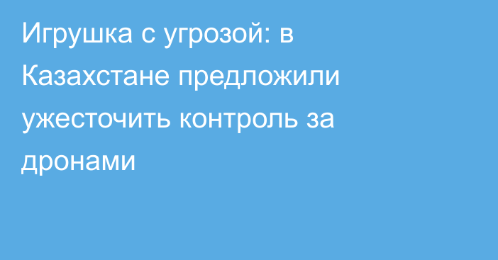 Игрушка с угрозой: в Казахстане предложили ужесточить контроль за дронами
