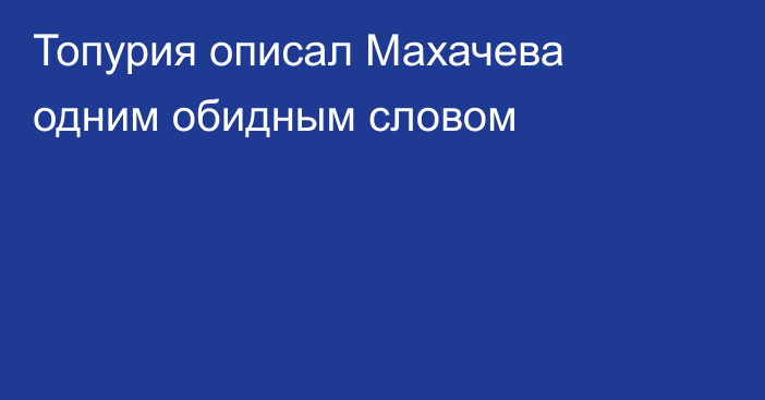 Топурия описал Махачева одним обидным словом