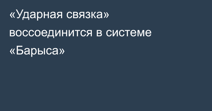 «Ударная связка» воссоединится в системе «Барыса»
