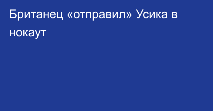 Британец «отправил» Усика в нокаут