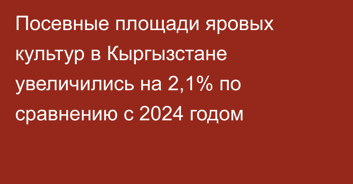 Посевные площади яровых культур в Кыргызстане увеличились на 2,1% по сравнению с 2024 годом