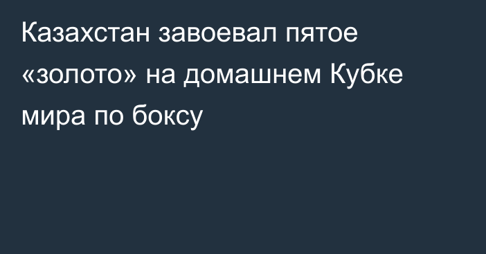Казахстан завоевал пятое «золото» на домашнем Кубке мира по боксу