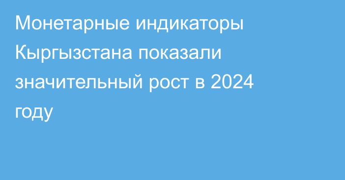 Монетарные индикаторы Кыргызстана показали значительный рост в 2024 году