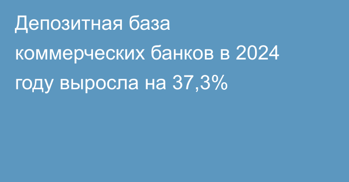 Депозитная база коммерческих банков в 2024 году выросла на 37,3%
