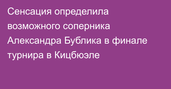 Сенсация определила возможного соперника Александра Бублика в финале турнира в Кицбюэле