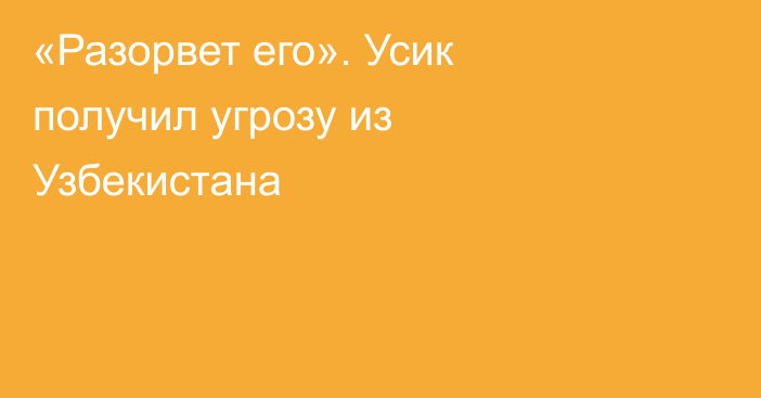 «Разорвет его». Усик получил угрозу из Узбекистана