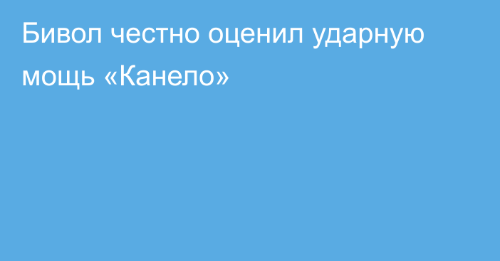 Бивол честно оценил ударную мощь «Канело»