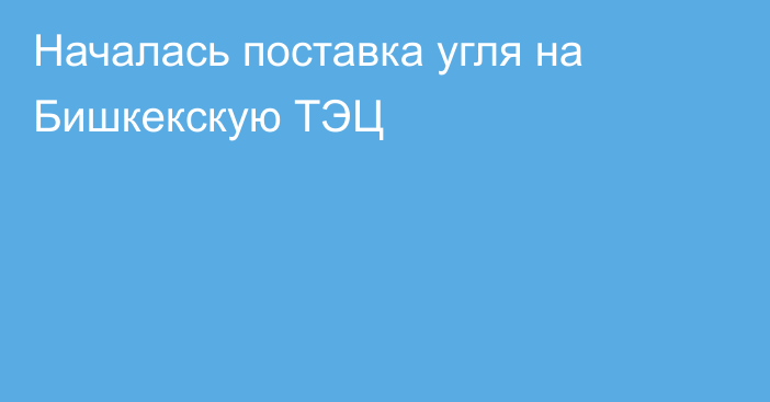 Началась поставка угля на Бишкекскую ТЭЦ 
