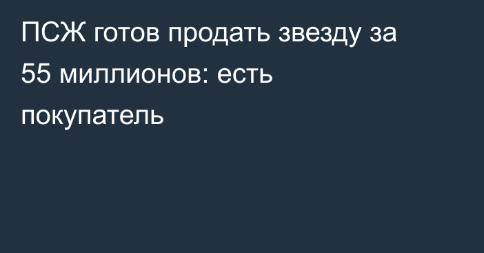 ПСЖ готов продать звезду за 55 миллионов: есть покупатель