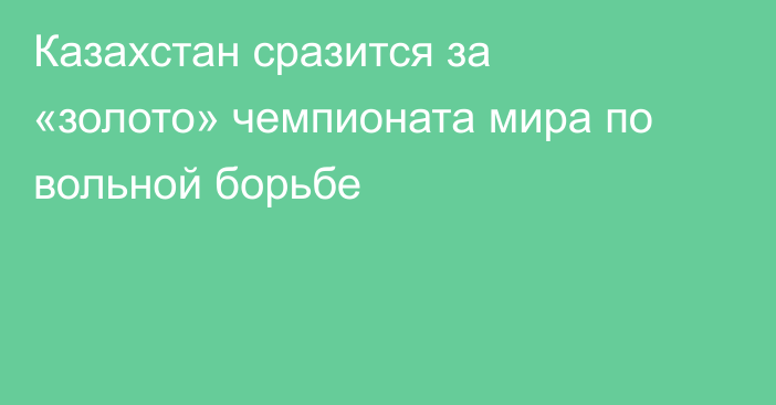 Казахстан сразится за «золото» чемпионата мира по вольной борьбе