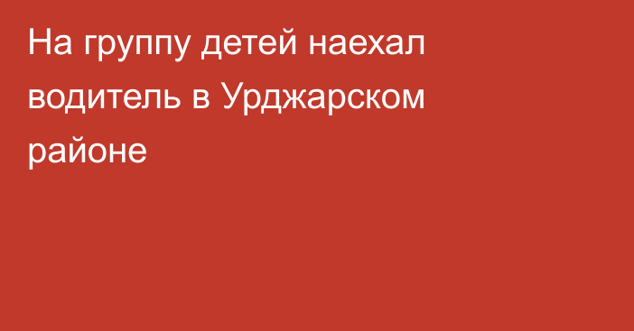 На группу детей наехал водитель в Урджарском районе