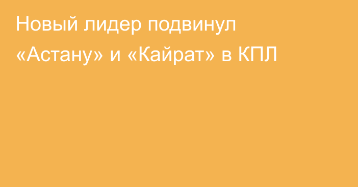 Новый лидер подвинул «Астану» и «Кайрат» в КПЛ