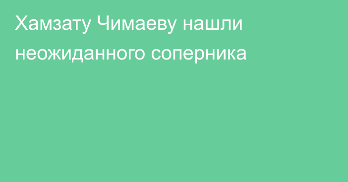 Хамзату Чимаеву нашли неожиданного соперника