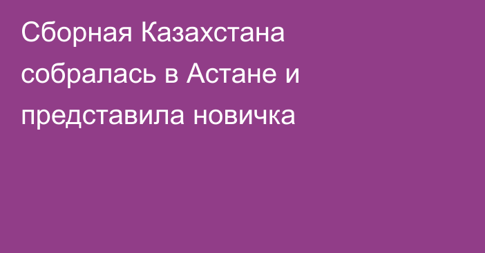 Сборная Казахстана собралась в Астане и представила новичка