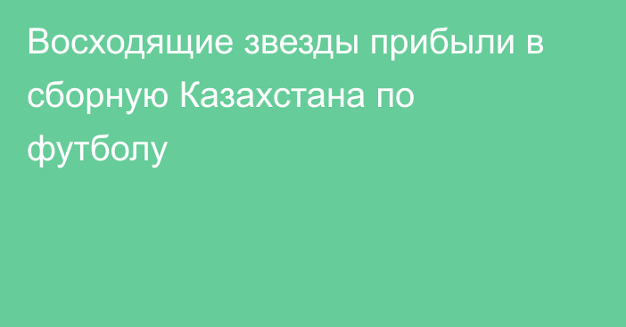 Восходящие звезды прибыли в сборную Казахстана по футболу