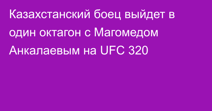 Казахстанский боец выйдет в один октагон с Магомедом Анкалаевым на UFC 320