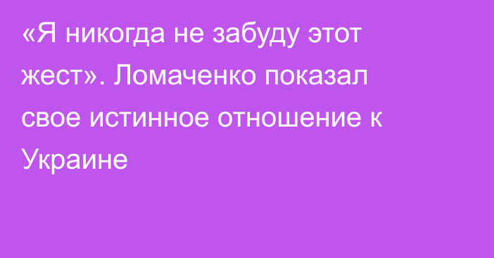 «Я никогда не забуду этот жест». Ломаченко показал свое истинное отношение к Украине