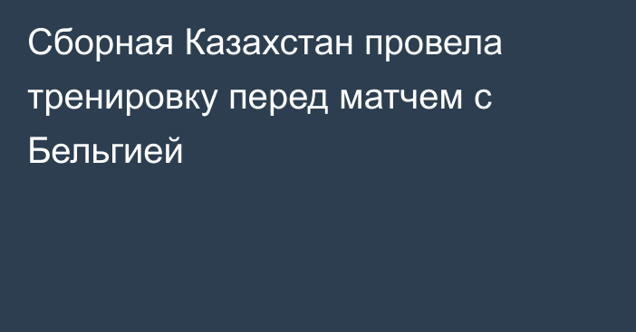 Сборная Казахстан провела тренировку перед матчем с Бельгией
