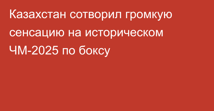 Казахстан сотворил громкую сенсацию на историческом ЧМ-2025 по боксу