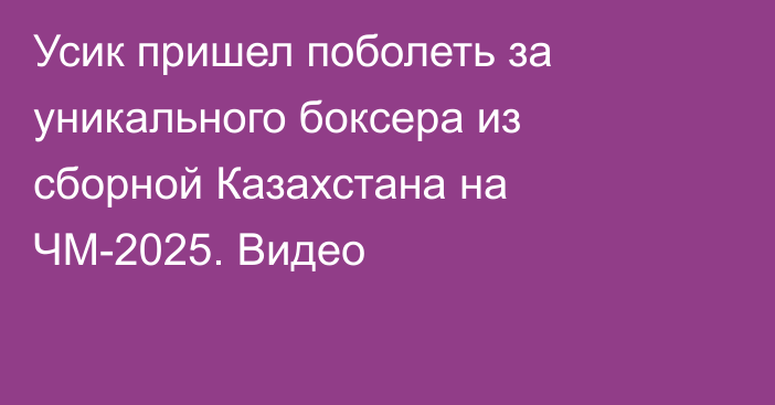 Усик пришел поболеть за уникального боксера из сборной Казахстана на ЧМ-2025. Видео