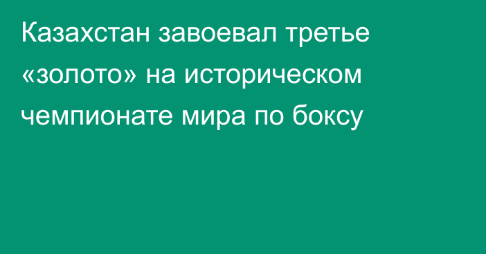 Казахстан завоевал третье «золото» на историческом чемпионате мира по боксу